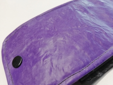 Latex Portemonnaie / Latex Geldbörse  ( klein - lila/schwarz ) UNIKAT